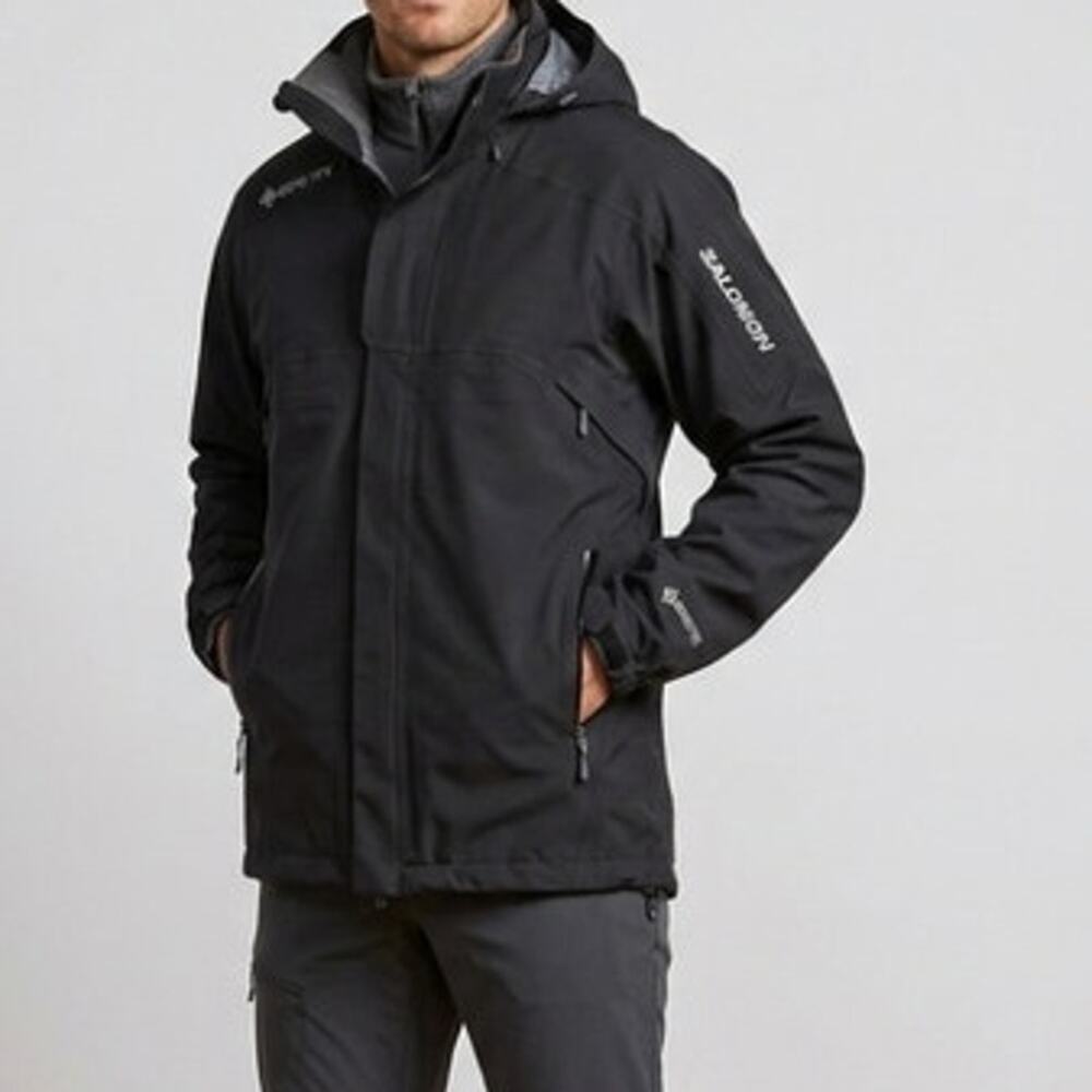 Salomon Men's Vintage Goretex Softshell Hooded Ski Jacket Colour Black Size M